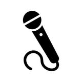 Microphone icon, mic vector icon stock illustration Microphone icon, mic vector icon stock illustration