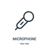 microphone icon vector from free time collection. Thin line microphone outline icon vector illustration. Linear symbol for use on vector illustration microphone icon vector from free time collection. Thin line microphone outline icon vector illustration. Linear symbol for use on vector illustration