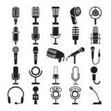 Microphone icons set