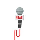 Microphone news vector illustration isolated on white stock illustration Microphone news vector illustration isolated on white stock illustration