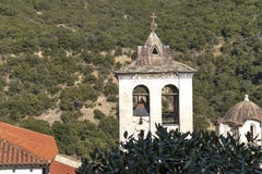 Middeleeuws Orthodox Klooster van Timiou Prodromou St John de Doopsgezinde dichtbijgelegen stad van Serres, Griekenland royalty-vrije stock fotografie Middeleeuws Orthodox Klooster van Timiou Prodromou St John de Doopsgezinde dichtbijgelegen stad van Serres, Griekenland royalty-vrije stock fotografie