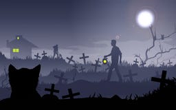 Midnight story vector illustration Midnight story vector illustration