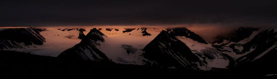 Midnight Sun Over The Kebnekaise Peak Royalty Free Stock Image