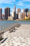 The midtown Manhattan skyline on a beautiful summer day Stock Image The midtown Manhattan skyline on a beautiful summer day Stock Image