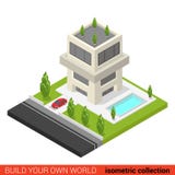 Mieszkania 3d mieszkania własnościowego schroniska basenu isometric wektorowy element Fotografia Royalty Free Mieszkania 3d mieszkania własnościowego schroniska basenu isometric wektorowy element Fotografia Royalty Free