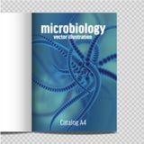 Mikrobiologi och virus för katalog A4 mikroskopisk 3d vektor illustrationer Mikrobiologi och virus för katalog A4 mikroskopisk 3d vektor illustrationer