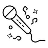 Mikrofon Wektorowa ikona, mikrofon otaczający notatka symbolem S ilustracja wektor Mikrofon Wektorowa ikona, mikrofon otaczający notatka symbolem S ilustracja wektor