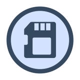 Mikrosd-Kartenkreissymbol lizenzfreie abbildung Mikrosd-Kartenkreissymbol lizenzfreie abbildung