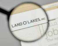 Milan, Italy - November 1, 2017: Land O Lakes logo on the websit Stock Images Milan, Italy - November 1, 2017: Land O Lakes logo on the websit Stock Images