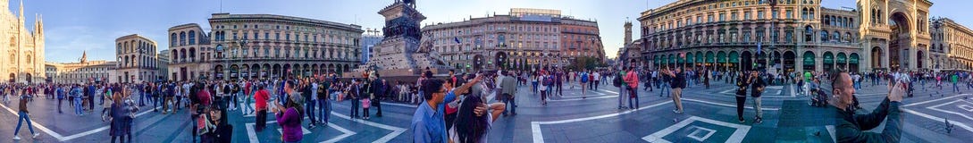 MILAN, ITALY - SEPTEMBER 2015: Tourists Visit Duomo Di Milano. M Stock Photos