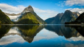 Milford Sound In New Zealand Royalty Free Stock Photo