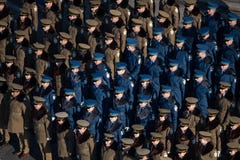 Militarna parada świętuje Rumunia święto państwowe zdjęcie stock Militarna parada świętuje Rumunia święto państwowe zdjęcie stock