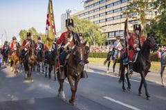 Militarna świąteczna parada Chorwacki wojsko obraz stock Militarna świąteczna parada Chorwacki wojsko obraz stock