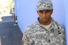 Military African American man with PTSD stock photos Military African American man with PTSD stock photos