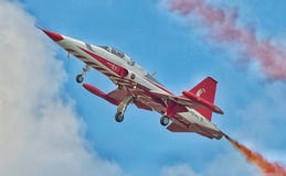 Military Fighter Jet Plane At Bucharest International Air Show BIAS 2018 Royalty Free Stock Photos