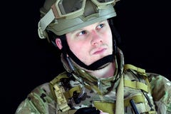 Military Man Stock Photo