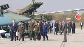 Military Parade Cerimony with Republic of Serbia Officiers and Politicians