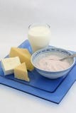 Milk cheese yogurt
