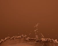 Milk Chocolate Splash Brown Background 3D Illustration Stock Image