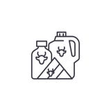 Milk linear icon concept. Milk line vector sign, symbol, illustration. stock illustration Milk linear icon concept. Milk line vector sign, symbol, illustration. stock illustration