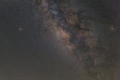 Milky sposobu galaktyka z gwiazdami i astronautycznym pyłem w wszechświacie, Długim zdjęcia stock Milky sposobu galaktyka z gwiazdami i astronautycznym pyłem w wszechświacie, Długim zdjęcia stock