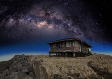 Milky Way, Old House, Cosmic Peace Stock Images Milky Way, Old House, Cosmic Peace Stock Images