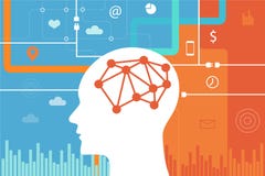 Millenials van de de wetenschapsgeneratie y van neurologiehersenen vector illustratie Millenials van de de wetenschapsgeneratie y van neurologiehersenen vector illustratie