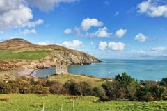 Minard Castle On A Hill, Co.Kerry In Ireland. Royalty Free Stock Photos
