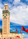 Minarett von Moschee Hassan II in Casablanca - Marokko stockfotografie Minarett von Moschee Hassan II in Casablanca - Marokko stockfotografie