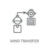 Mind transfer linear icon. Modern outline Mind transfer logo con stock illustration Mind transfer linear icon. Modern outline Mind transfer logo con stock illustration