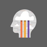 Mindfulness and positive thinking, brainstorm concept, creativity and imagination, happiness and good mood royalty free illustration Mindfulness and positive thinking, brainstorm concept, creativity and imagination, happiness and good mood royalty free illustration