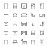 Mini Icon set – Furniture icon vector illustration Stock Image Mini Icon set – Furniture icon vector illustration Stock Image