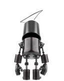 Mini robot del ferro in un fondo bianco illustrazione vettoriale Mini robot del ferro in un fondo bianco illustrazione vettoriale