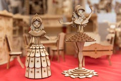 Miniature wooden girls gears stock photos Miniature wooden girls gears stock photos