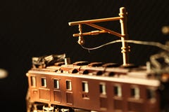 Miniatuurspoorwegstuk speelgoed modelscène royalty-vrije stock foto's Miniatuurspoorwegstuk speelgoed modelscène royalty-vrije stock foto's