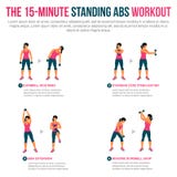 15 minieme bevindende abs training vector illustratie 15 minieme bevindende abs training vector illustratie