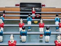 Minifußballspieltabelle im Abschluss herauf Ansicht stockbilder Minifußballspieltabelle im Abschluss herauf Ansicht stockbilder