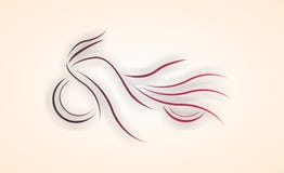 Minimaal abstract hoekig de krommeontwerp van de feefiets/schets gekleurde vectorillustratie royalty-vrije illustratie Minimaal abstract hoekig de krommeontwerp van de feefiets/schets gekleurde vectorillustratie royalty-vrije illustratie