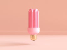 Minimal pink 3d rendering abstract gold pink light bulb floating stock illustration Minimal pink 3d rendering abstract gold pink light bulb floating stock illustration