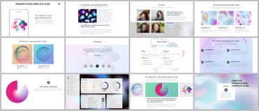 Minimal presentations, portfolio templates with geometric patterns, gradients, fluid shapes on white. Brochure cover vector illustration Minimal presentations, portfolio templates with geometric patterns, gradients, fluid shapes on white. Brochure cover vector illustration