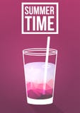 Minimal Summer Cocktail Flyer - Vector Illustration royalty free illustration Minimal Summer Cocktail Flyer - Vector Illustration royalty free illustration