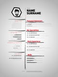 Minimalist CV, resume template Royalty Free Stock Photography Minimalist CV, resume template Royalty Free Stock Photography