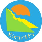 Minimalistic ziemi planety logo ilustracja wektor Minimalistic ziemi planety logo ilustracja wektor