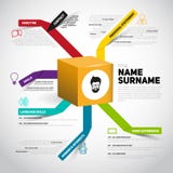 Minimalisty CV, życiorysu szablon ilustracji Minimalisty CV, życiorysu szablon ilustracji