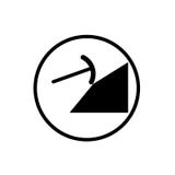Mining work zone icon vector isolated on white background, Minin royalty free illustration Mining work zone icon vector isolated on white background, Minin royalty free illustration