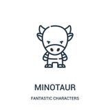 minotaur icon vector from fantastic characters collection. Thin line minotaur outline icon vector illustration stock illustration minotaur icon vector from fantastic characters collection. Thin line minotaur outline icon vector illustration stock illustration