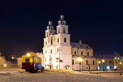 Orthodox cathedral in evening Minsk, Belarus stock images Orthodox cathedral in evening Minsk, Belarus stock images