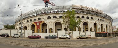 Minsken Vitryssland Dynamostadion panorama royaltyfri foto Minsken Vitryssland Dynamostadion panorama royaltyfri foto