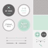 Mint + Gray Save the Date Wedding Graphic Set