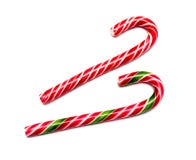 Mint Hard Candy Cane Striped In Christmas Colours Royalty Free Stock Images